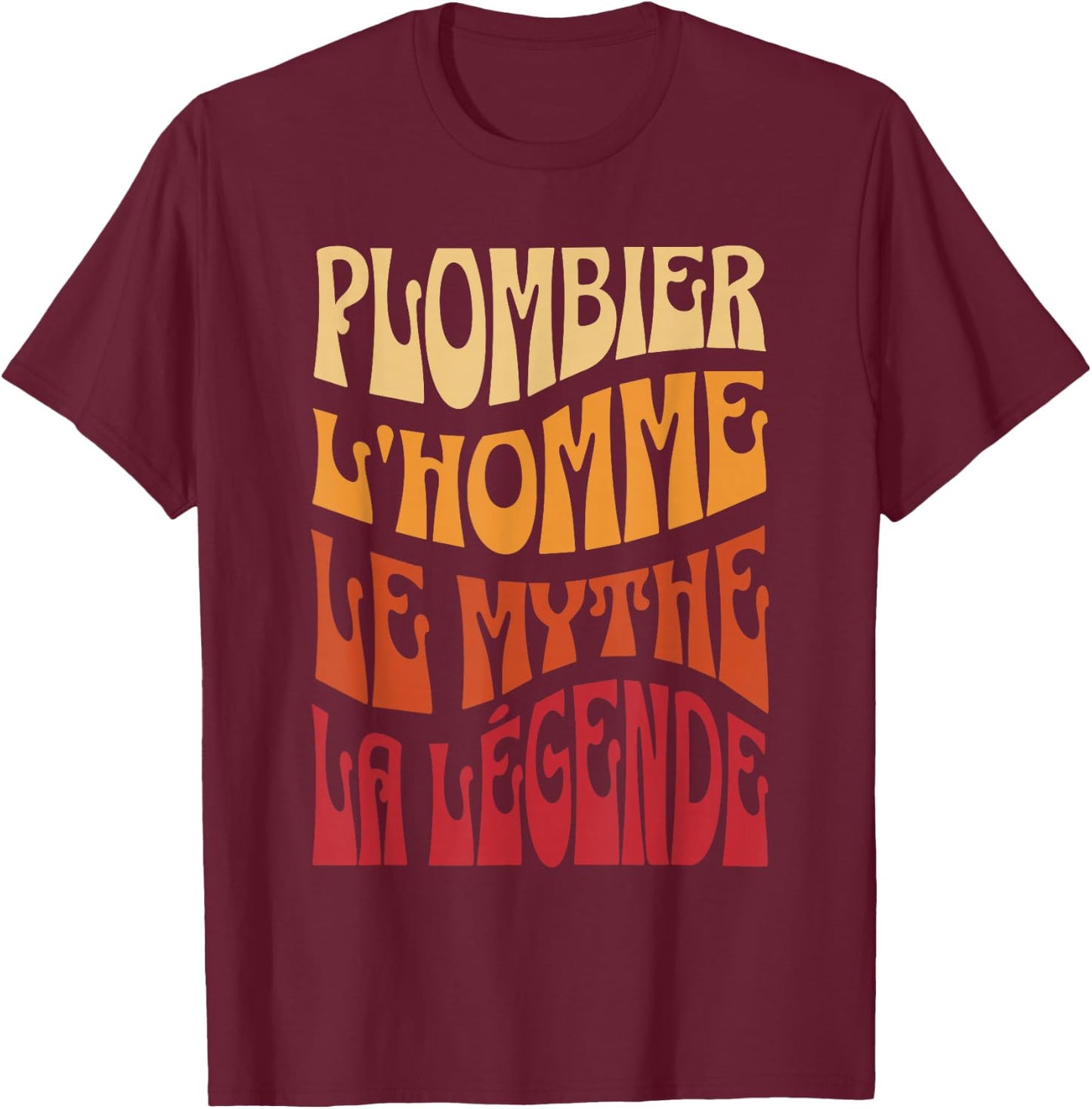 Plumber Humor Gift Plumber Heating Man , Black, S T-Shirt - T-Shirt | Maroon