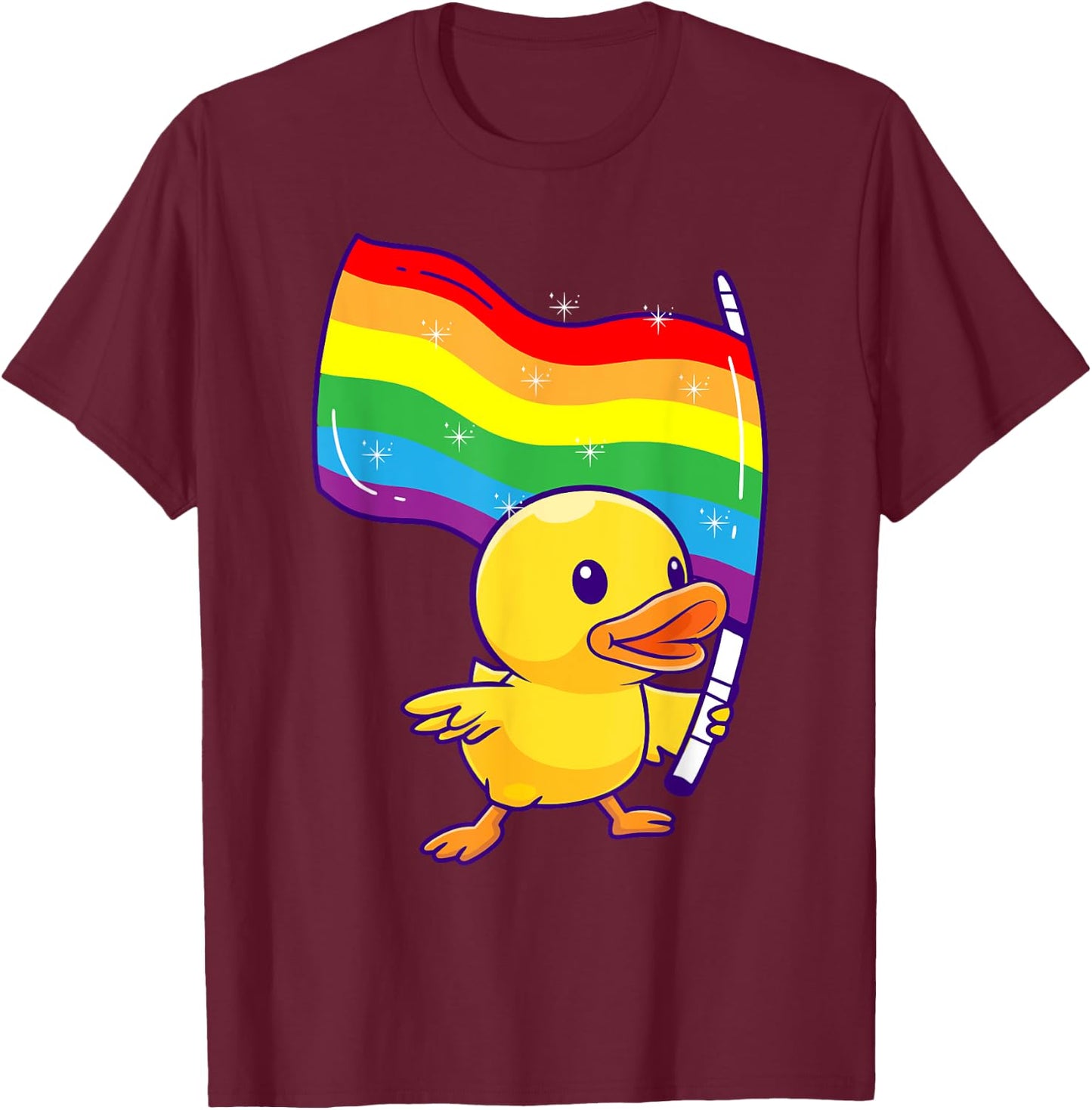 Pride Parade Duck Maskottchen Lesben Gay CSD Party Wear LGBT T-Shirt - T-Shirt | Maroon