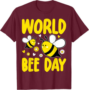 World Bee Day Beekeeping Honey T-Shirt - T-Shirt | Maroon