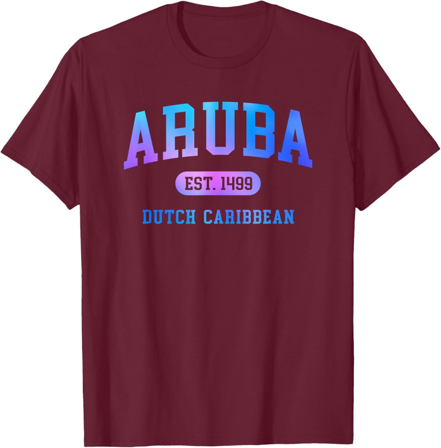 Aruba Vacation Souvenir Colorful Boys Girls T-Shirt - T-Shirt | Maroon