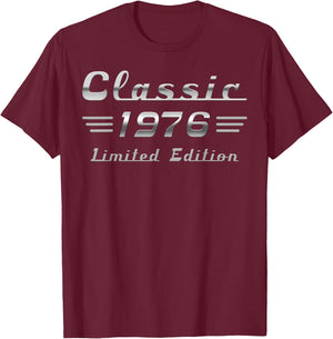 Classic 1976 Oldtimer 50. Geburtstag Limited Edition T-Shirt - T-Shirt | Maroon