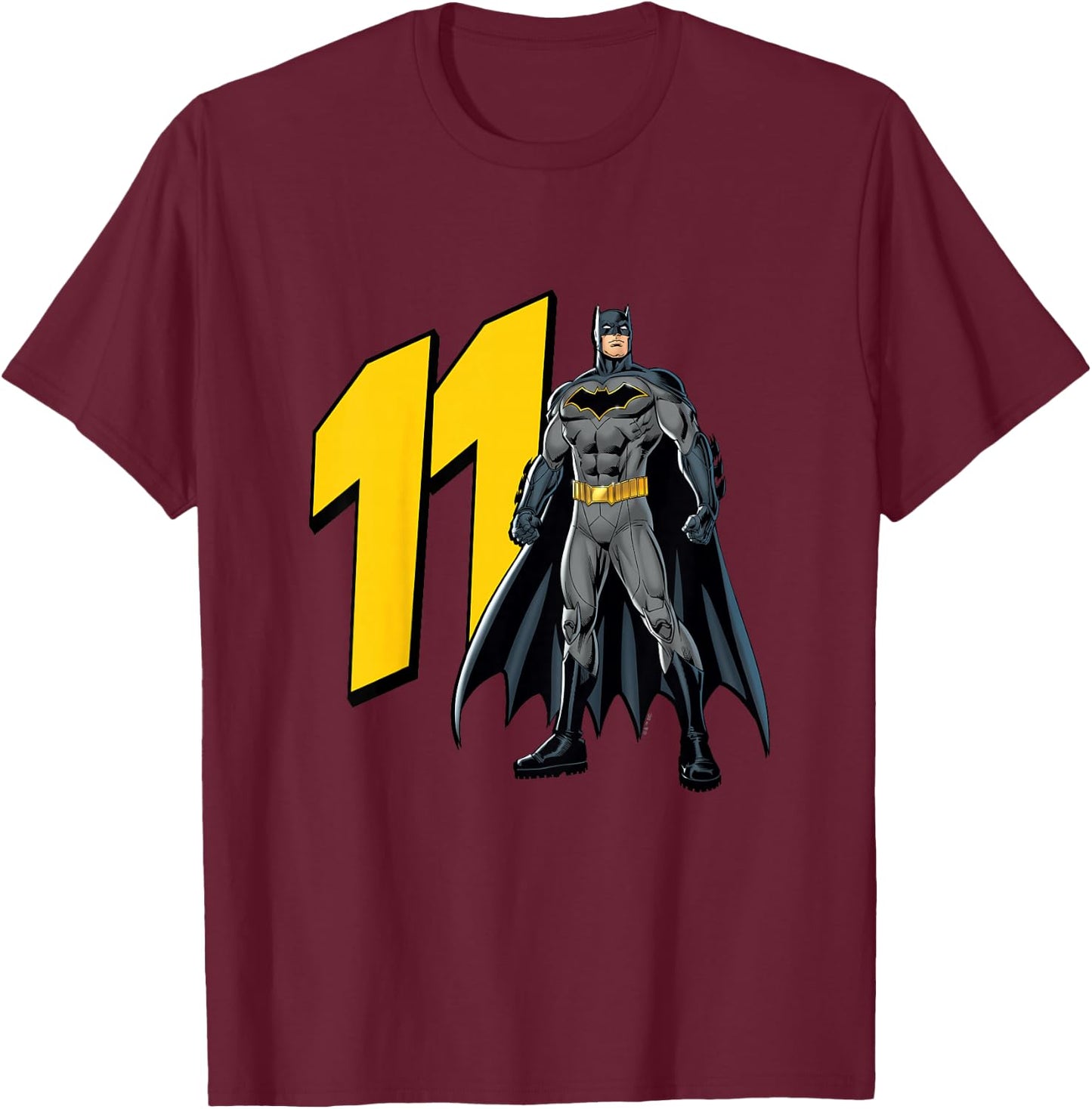 Kids Batman Super Hero 11th Birthday T-Shirt - T-Shirt | Maroon