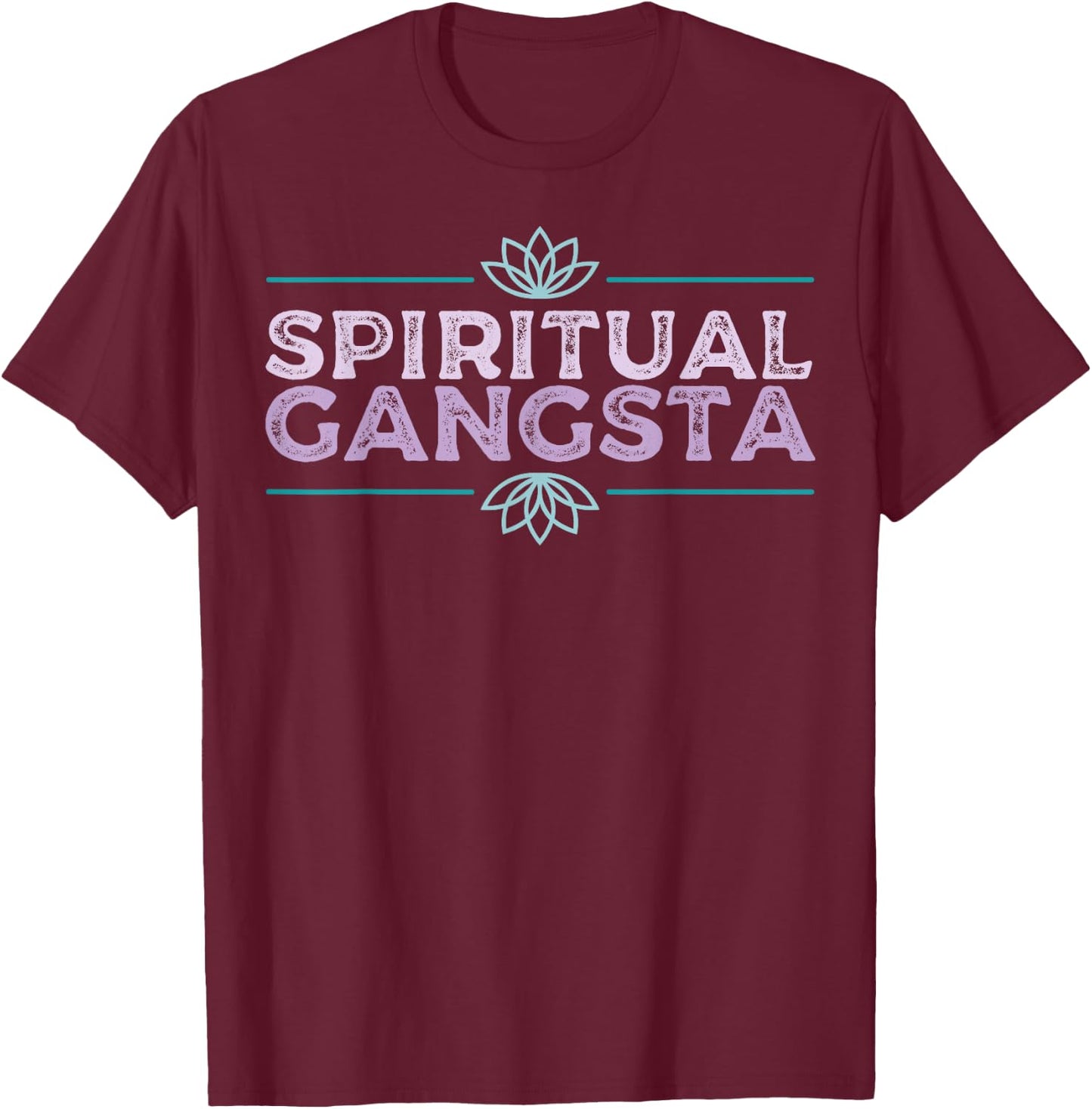 Spiritueller Gangsta Namaste Yoga-Praktizierender Gangster T-Shirt - T-Shirt | Maroon