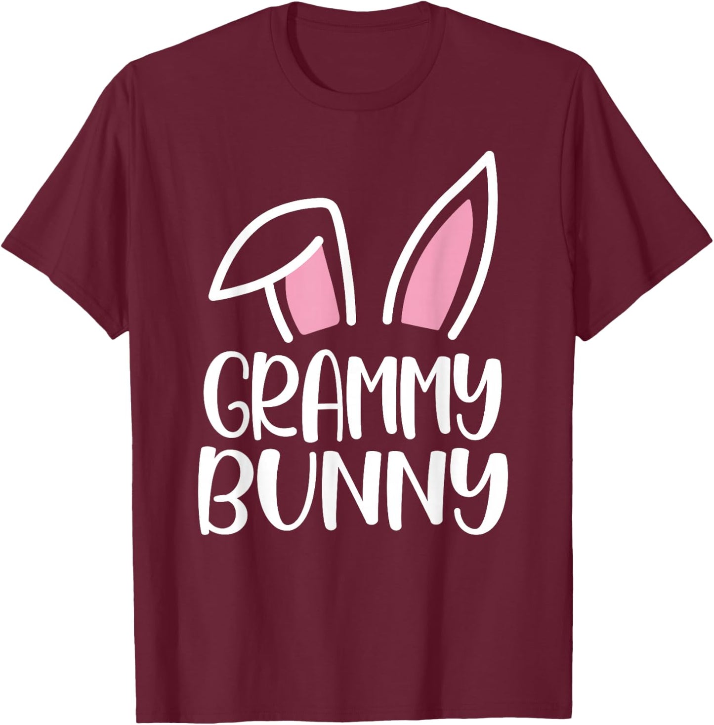 Funny Grammy Bunny Happy Easter Family Matching T-Shirt - T-Shirt | Maroon
