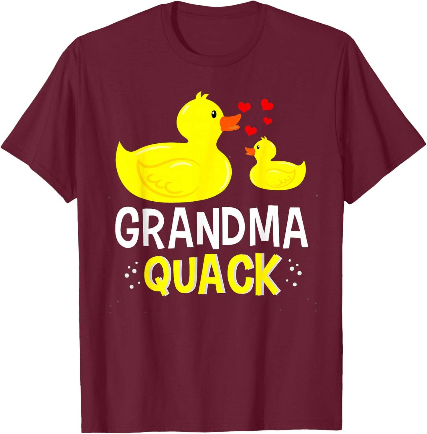 Grandma Quack Yellow Duck Baby Shower For Grandma Funny T-Shirt - T-Shirt | Maroon