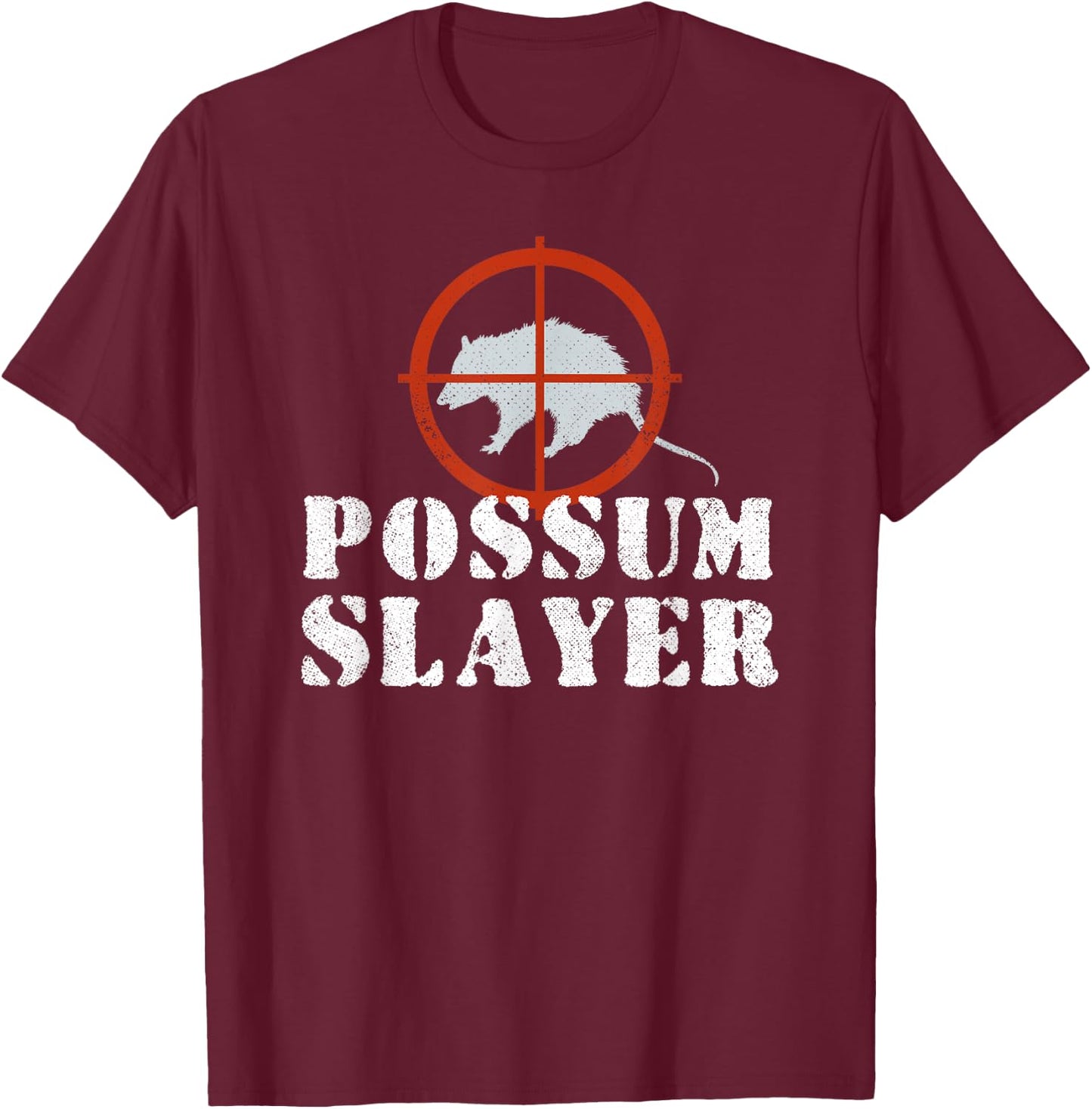 Possum Slayer Opossum Hunting T-Shirt - T-Shirt | Maroon
