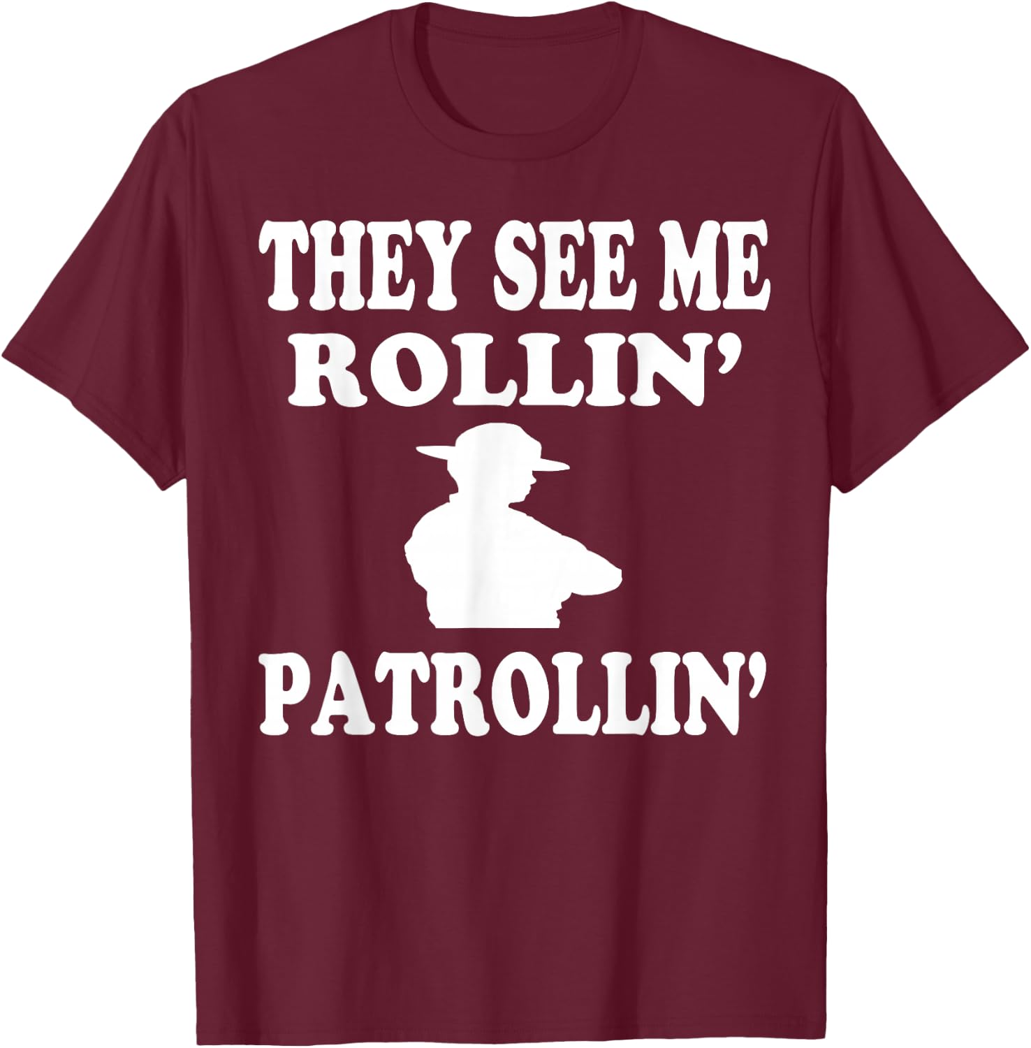 State Trooper Policeman T Shirt Patrolman Gift T-Shirt - T-Shirt | Maroon
