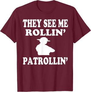 State Trooper Policeman T Shirt Patrolman Gift T-Shirt - T-Shirt | Maroon