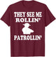 State Trooper Policeman T Shirt Patrolman Gift T-Shirt - T-Shirt | Maroon