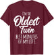 Twins Shirt Funny Matching Birthday Sibling Oldest Twin T-Shirt - T-Shirt | Maroon
