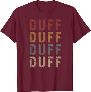 Vintage Style Duff Name Funny Love Heart Duff T-Shirt - T-Shirt | Maroon