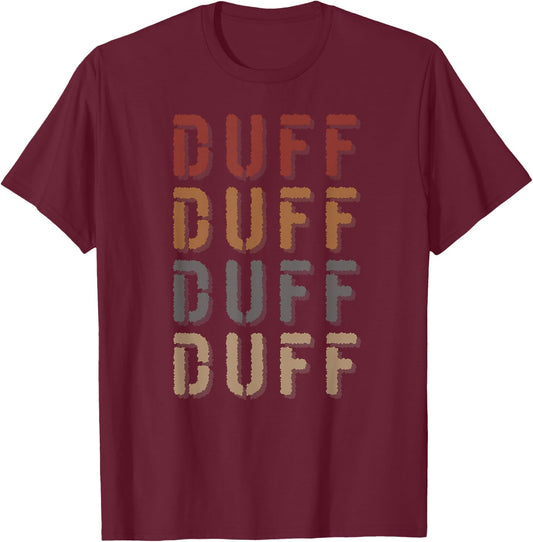 Vintage Style Duff Name Funny Love Heart Duff T-Shirt - T-Shirt | Maroon
