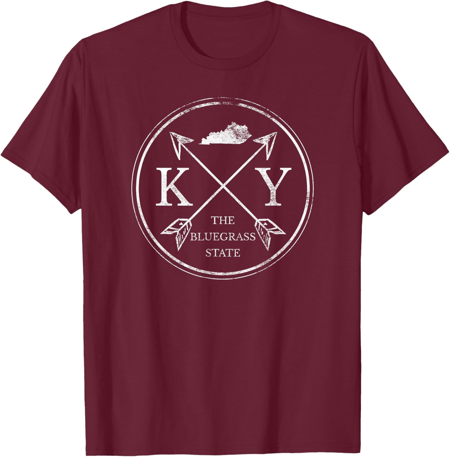 Cute Kentucky KY The Bluegrass State T-Shirt - T-Shirt | Maroon