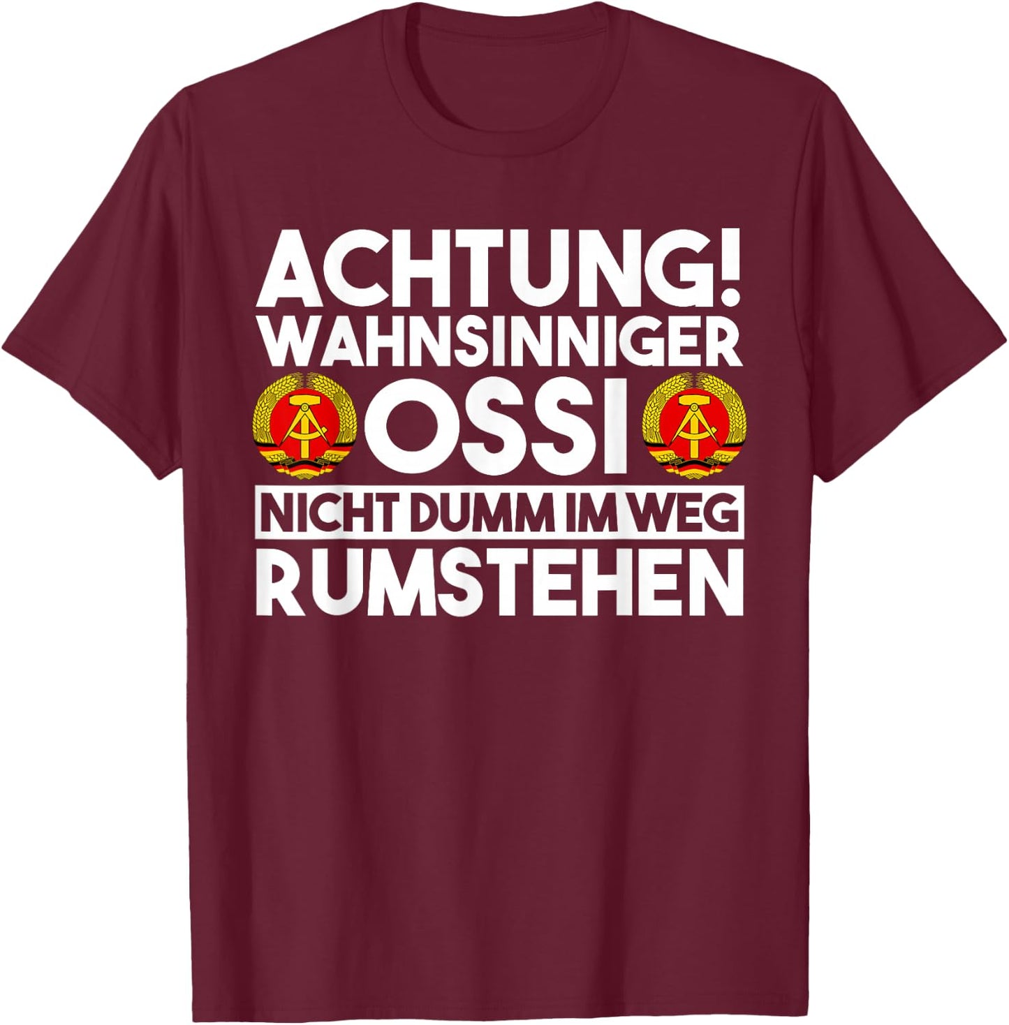 Men's East Germany DDR , black T-Shirt - T-Shirt | Maroon