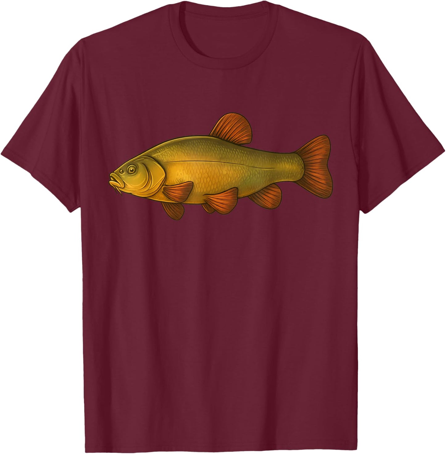Gift Fishing Tench Fisherman Freshwater Fish T-Shirt - T-Shirt | Maroon