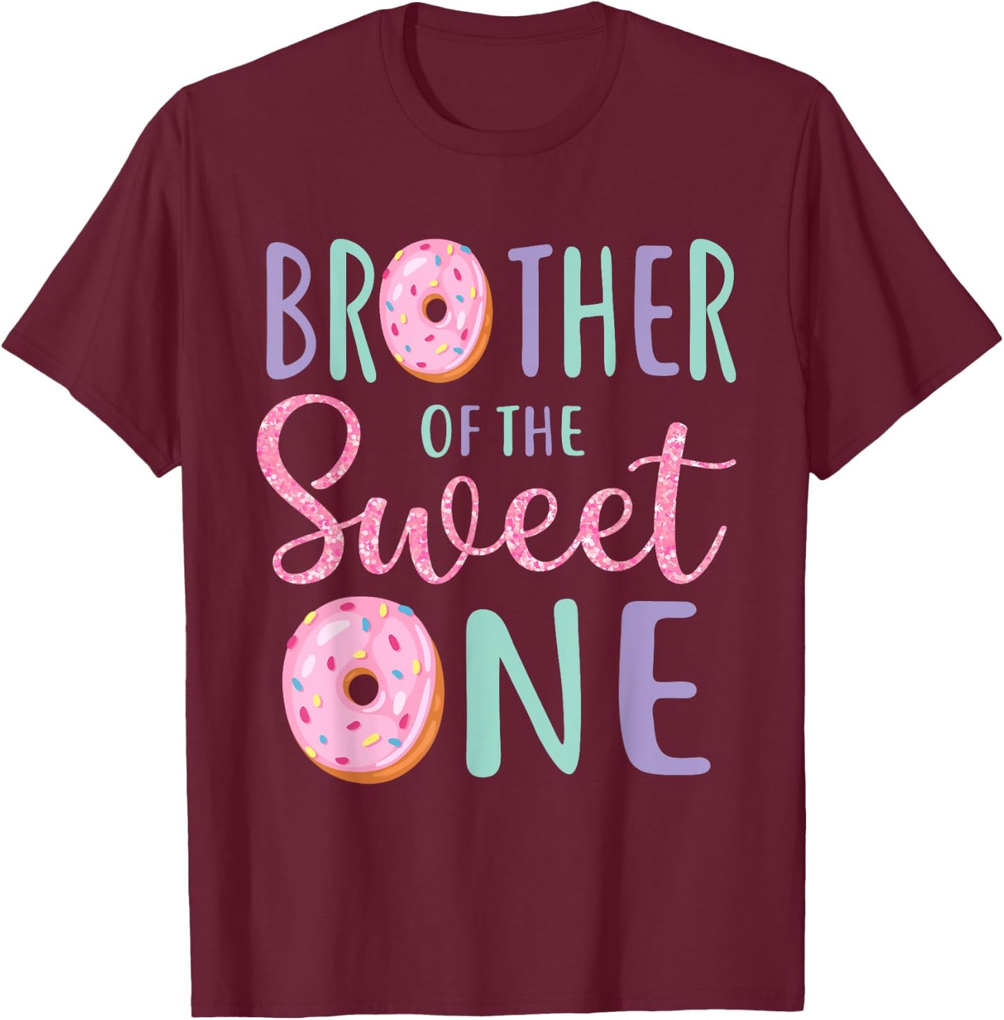 Brother of The Sweet One First Birthday Matching Family T-Shirt - T-Shirt | Maroon