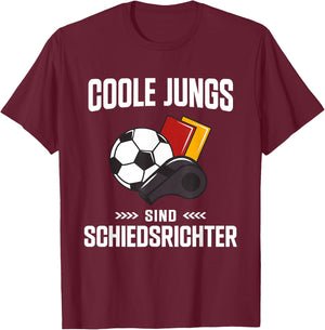 Schiedsrichter Trikot Karten Peife Schiri Referee T-Shirt - T-Shirt | Maroon