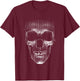 Large Skeleton Skeleton Skull Simple Original Design T-Shirt - T-Shirt | Maroon