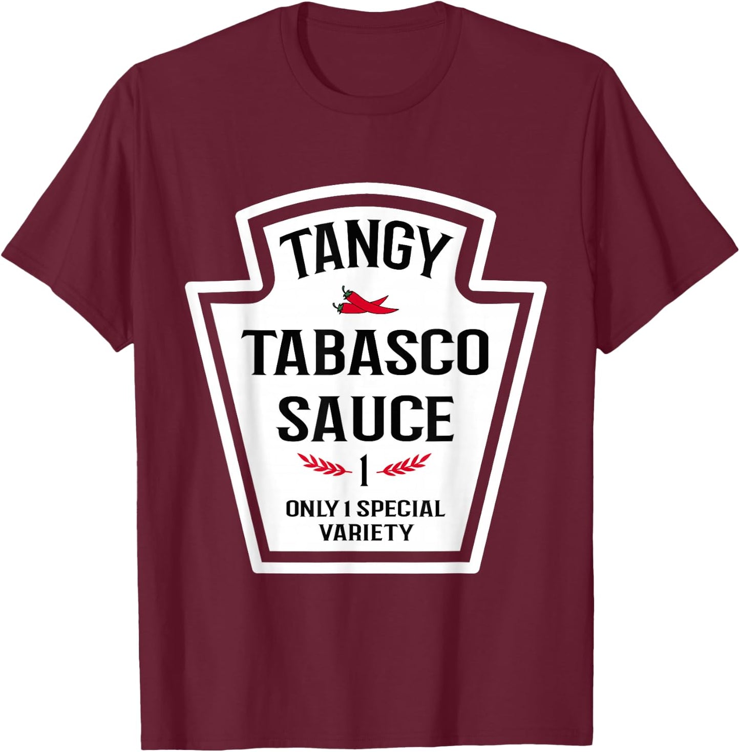 Tangy Tabasco Sauce Group Family Spice Mix , red T-Shirt - T-Shirt | Maroon