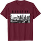 Houston Vintage Skyline Texas USA America Souvenir T-Shirt - T-Shirt | Maroon