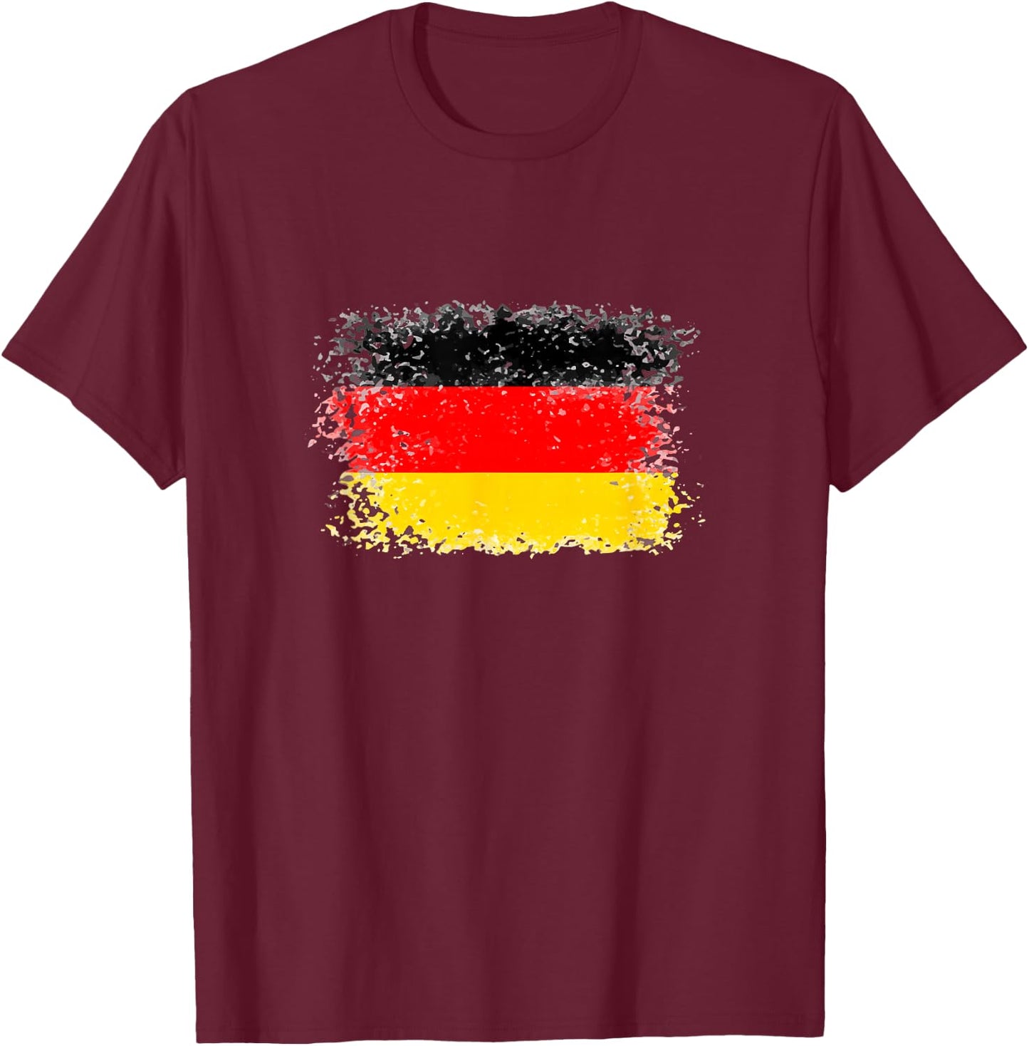 German Flag – I love Germany – Map of Germany , Black, S T-Shirt - T-Shirt | Maroon