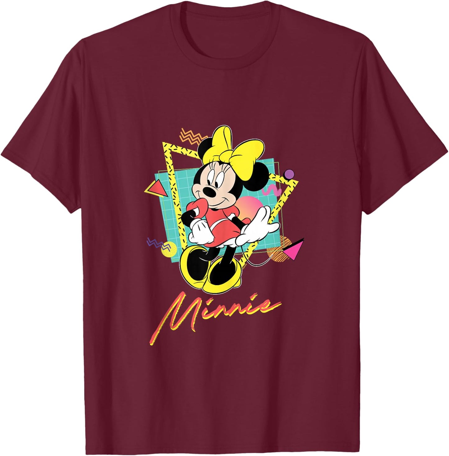Disney Minnie Mouse Retro ’90s Couples Matching Valentine’s T-Shirt - T-Shirt | Maroon
