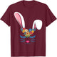 Frohe Ostern, niedliches Häschen, Mädchen, Damen, Erwachsene, Kinder, Kleinkinder T-Shirt - T-Shirt | Maroon
