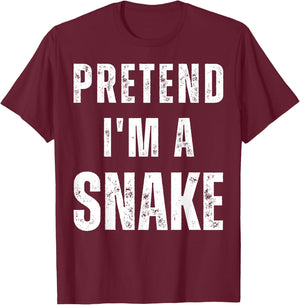 Funny Halloween Costume - Pretend I'm a Snake T-Shirt - T-Shirt | Maroon