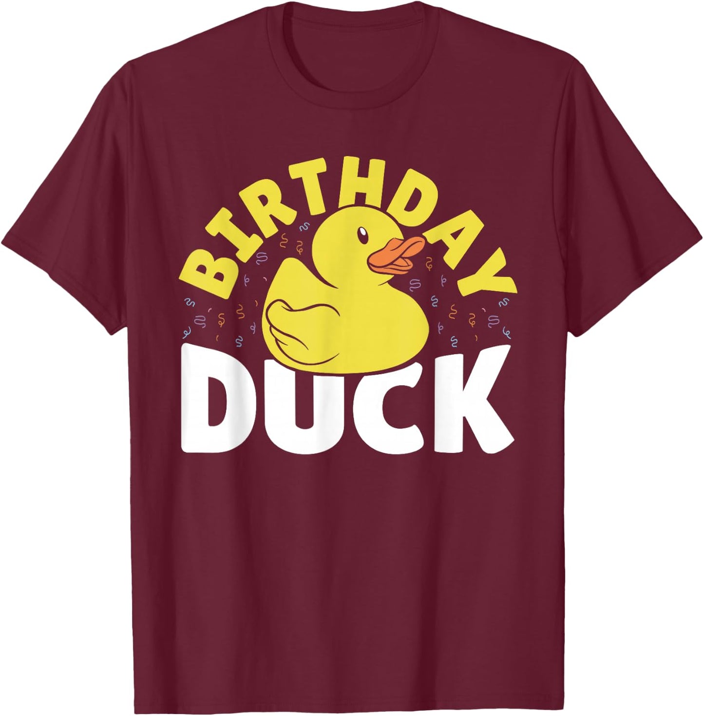 Rubber Duck Birthday Kids - Boy Girl Quack Birthday Duck T-Shirt - T-Shirt | Maroon
