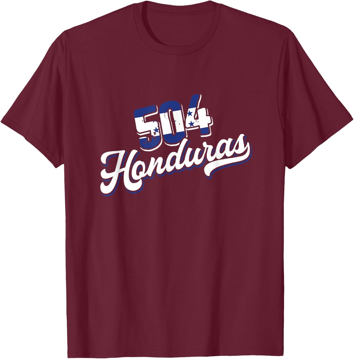 Republic Honduras Flag 504 | Central America | Tegucigalpa T-Shirt - T-Shirt | Maroon