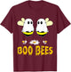 Boo Bees Couples Halloween Costume Funny Boobee Design T-Shirt - T-Shirt | Maroon