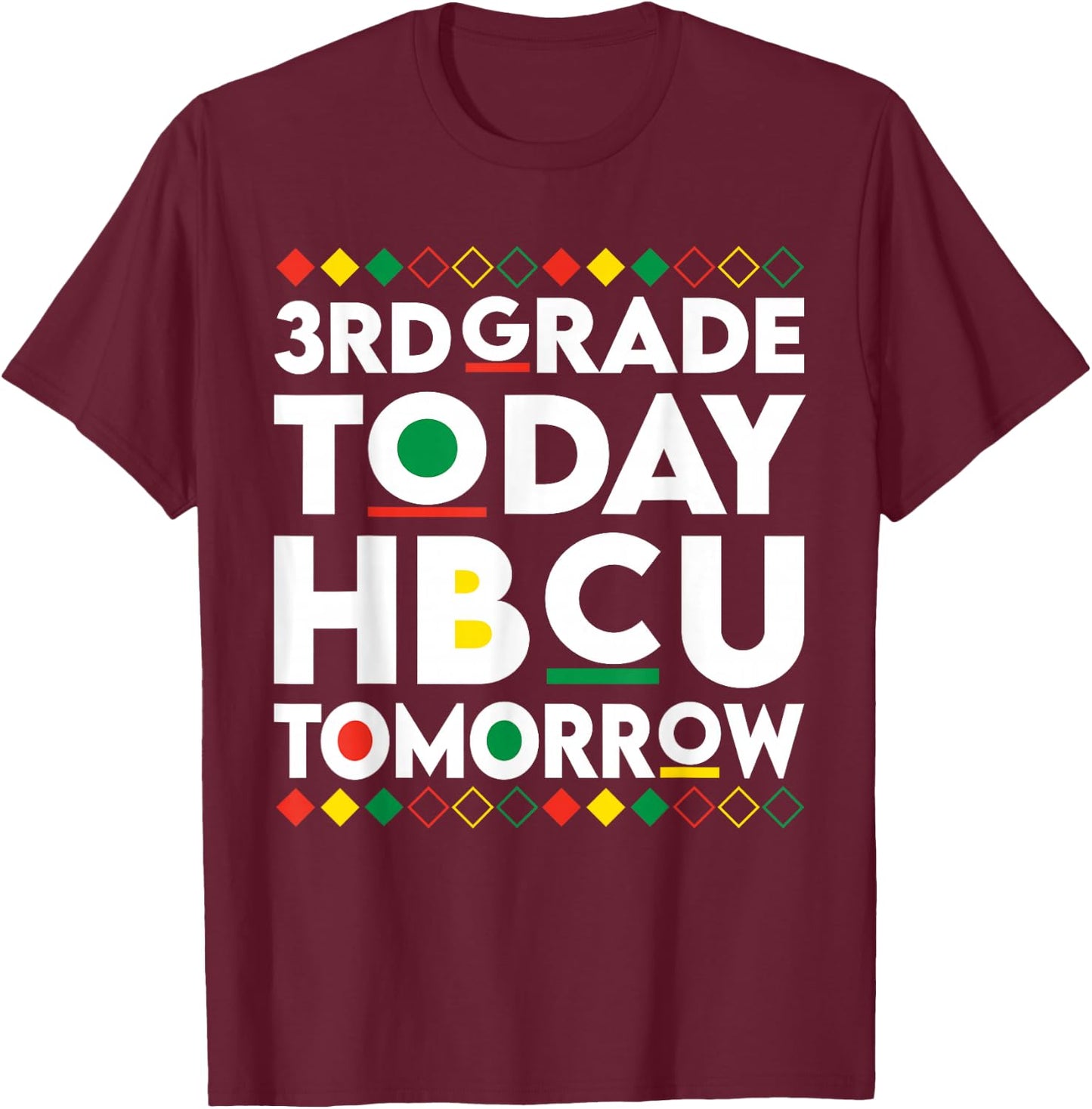 Future HBCU College Student 3rd Grade Today HBCU Tomorrow T-Shirt - T-Shirt | Maroon
