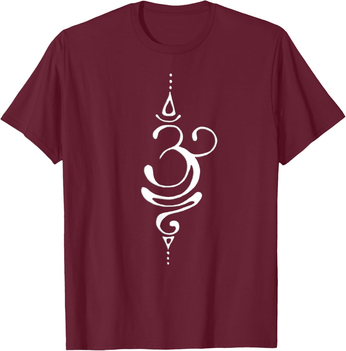 Ancient Sanskrit Symbol for Breathe Inspiration Om Yoga T-Shirt - T-Shirt | Maroon