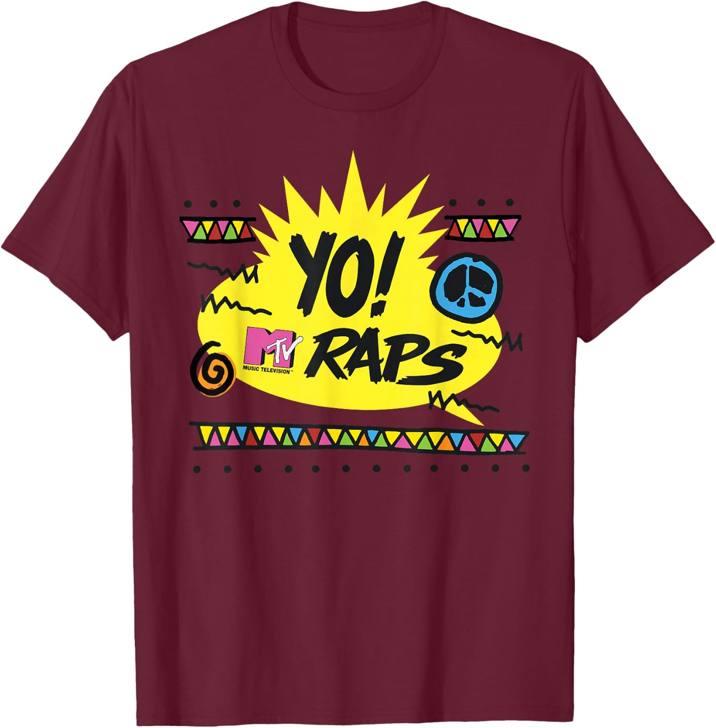 Yo! MTV - Raps T-Shirt - T-Shirt | Maroon