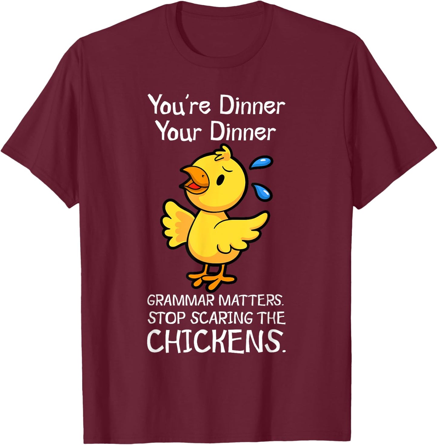 English Teacher Grammar Police Grammarians Instructors T-Shirt - T-Shirt | Maroon