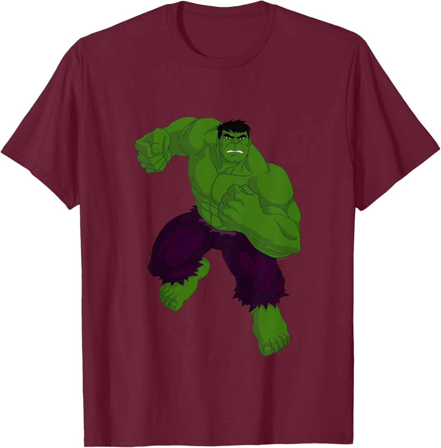 Kids Avengers Assemble Hulk T-Shirt - T-Shirt | Maroon