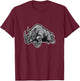 Charging Rhino Chubby Rhinoceros T-Shirt - T-Shirt | Maroon