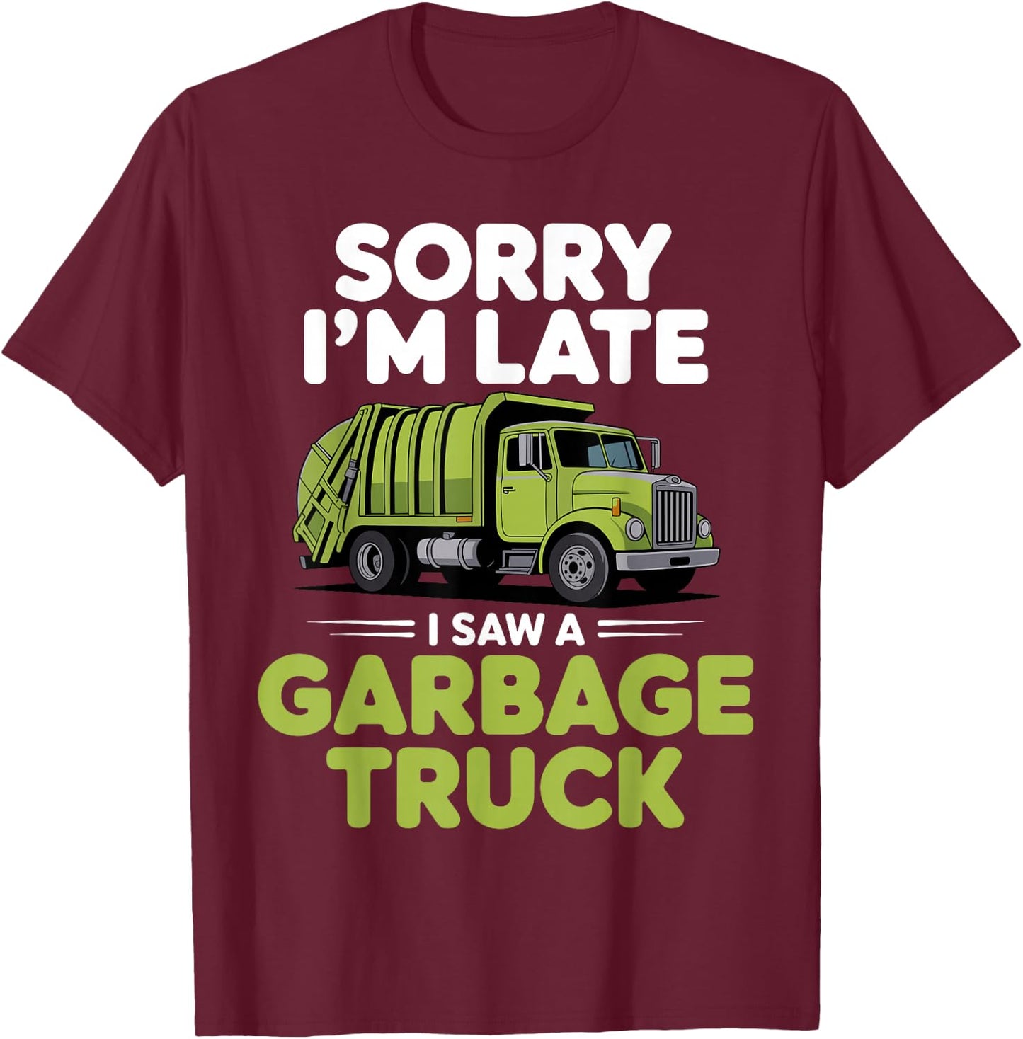 Garbage Truck Costume Women Kids Trash Garbage Man T-Shirt - T-Shirt | Maroon