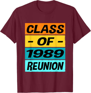 Retro Class of 1989 Shirt Reunion Shirt Group Class of 89 T-Shirt - T-Shirt | Maroon