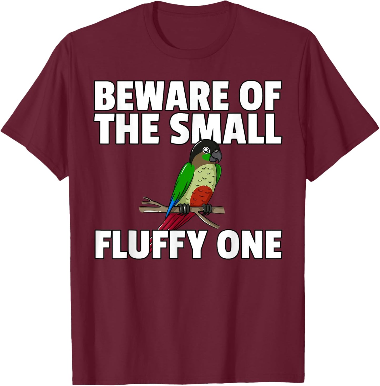 Green Cheek Conure T-Shirt - T-Shirt | Maroon