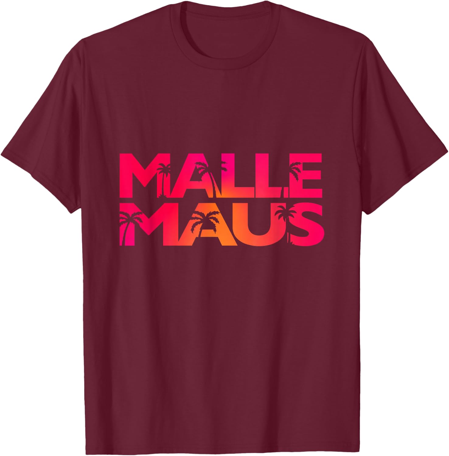 Malle Maus - Mallorca Party Outfit Junggesellinnenabschied T-Shirt - T-Shirt | Maroon