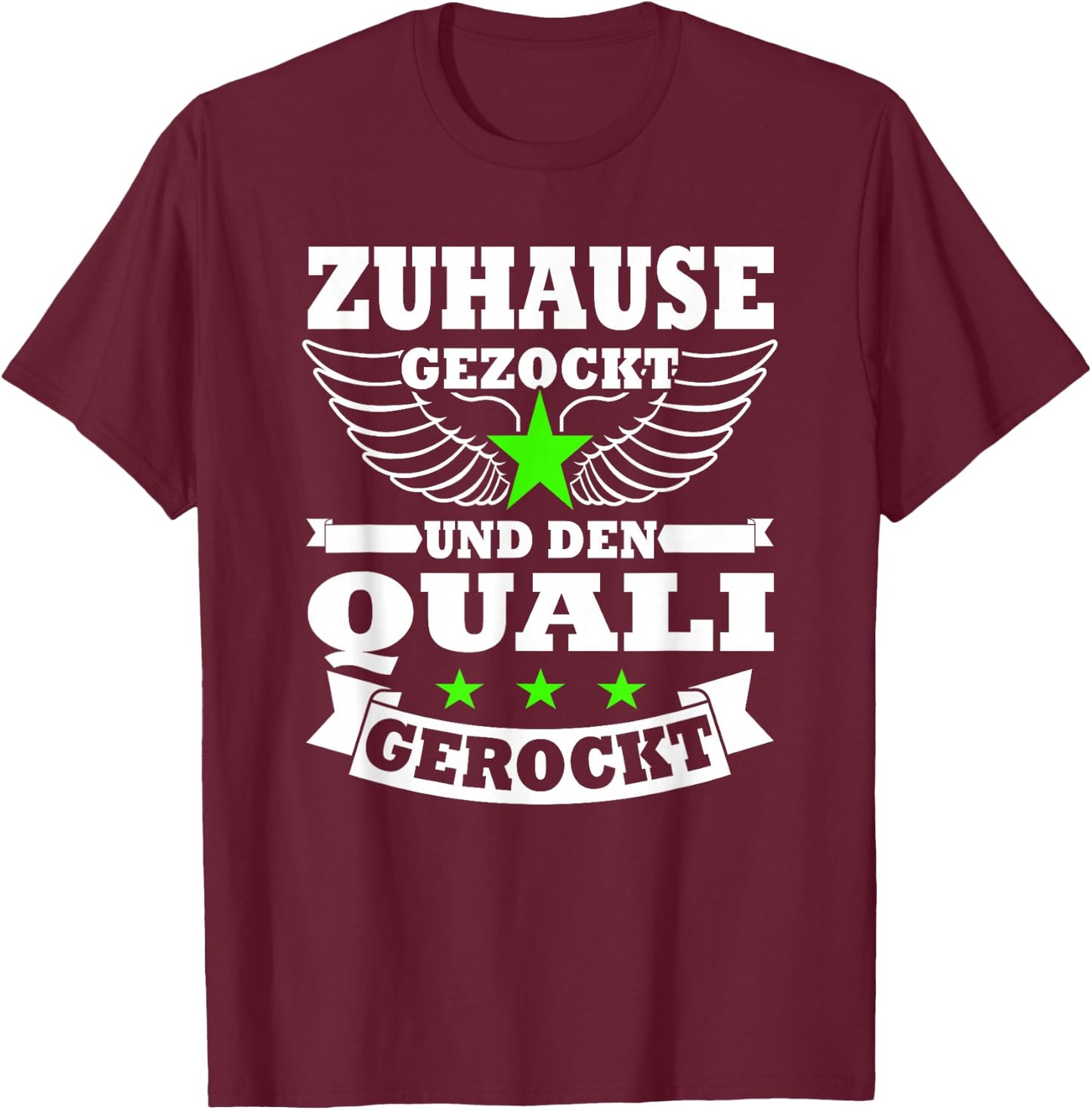 Abschlussklasse 2026 | Hauptschulabschluss Quali gerockt T-Shirt - T-Shirt | Maroon