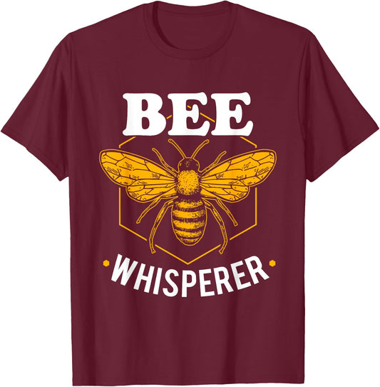 Bee Whisperer - Funny Beekeeping & Beekeeper T-Shirt - T-Shirt | Maroon