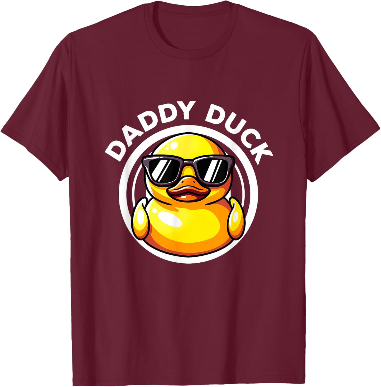 Daddy Duck Dad I Love Ducks Family Lover Funny Rubber Duck T-Shirt - T-Shirt | Maroon