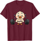 Cute Workout Duck Lifting Weights T-Shirt - T-Shirt | Maroon