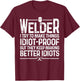 Funny Welder Art Women TIG/MIG Welding Steel Lovers T-Shirt - T-Shirt | Maroon
