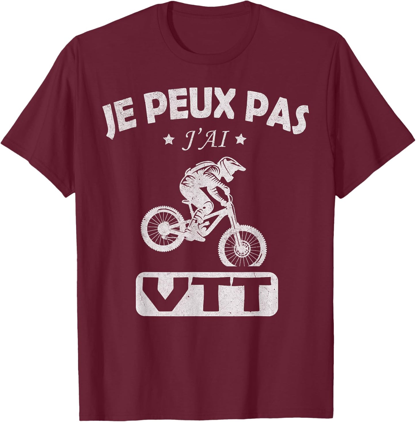 Je Peux pas j'ai mtb bike Bike cyclist Cycling mountain T-Shirt - T-Shirt | Maroon