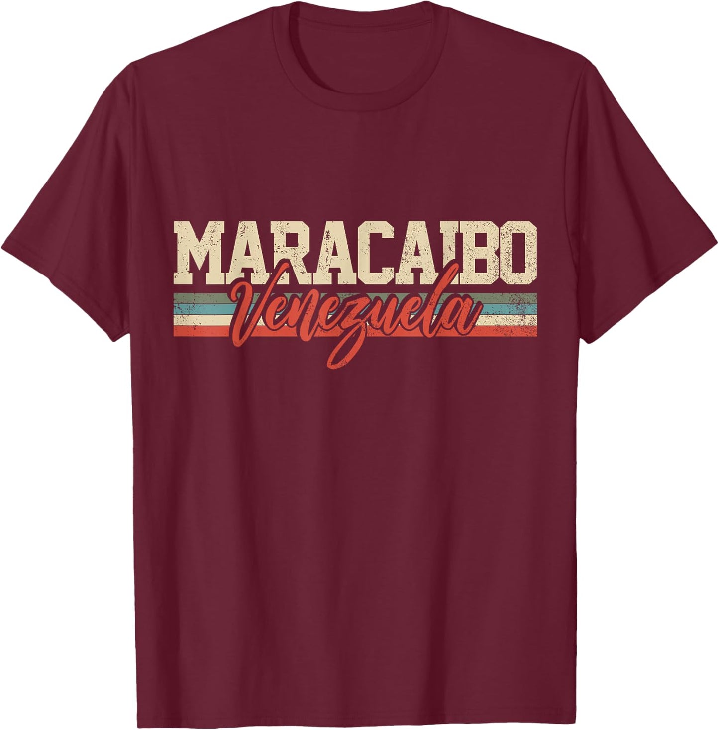 Maracaibo Venezuela Travel Souvenir Retro Gift T-Shirt - T-Shirt | Maroon