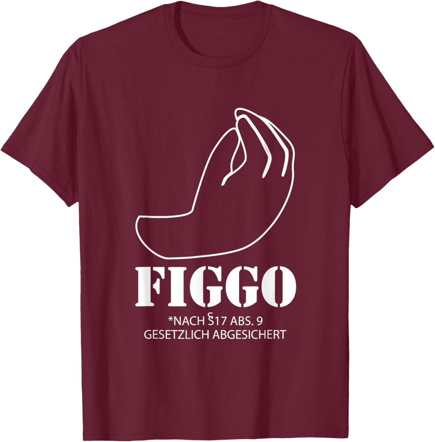 Figgo Ficko | Rechtlich abgesichert | Percy T-Shirt - T-Shirt | Maroon