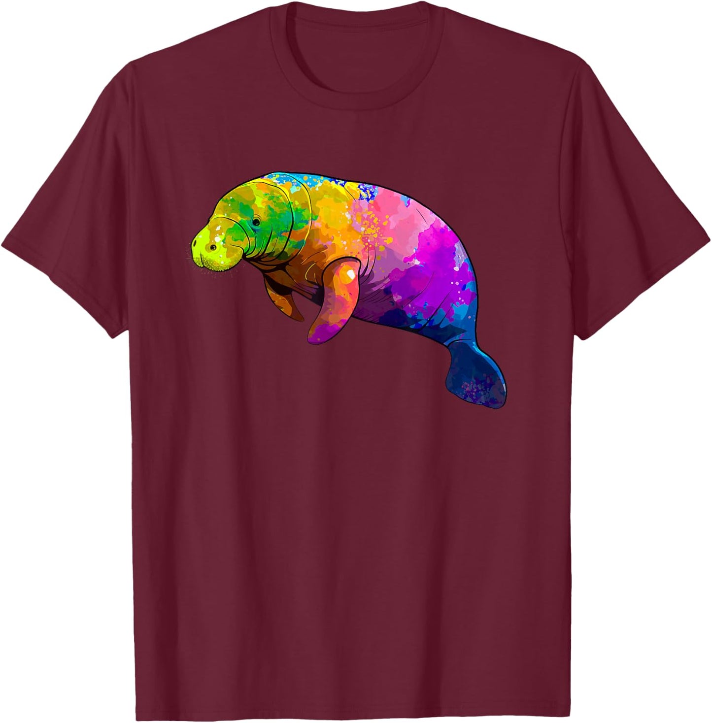 Cute Manatee Art Women Kids Sea Cow Lover Manatee T-Shirt - T-Shirt | Maroon